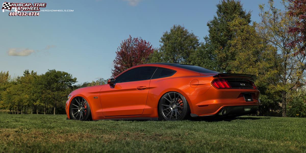 vehicle gallery/ford mustang niche vicenza m153 20x10  Black & Machined with Dark Tint wheels and rims